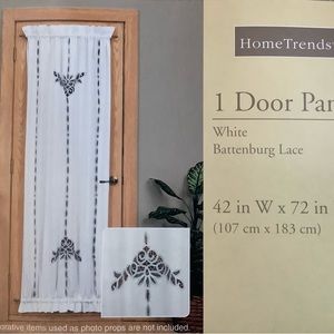 BATTENBERG Wht LACE DOOR PANELS.  (7) @ $42.ea. SOLD SEPARATELY OR BUNDLE.
